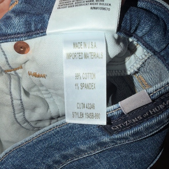 Citizens of Humanity Emerson Slim Boyfriend Jeans Womens Size 24 Blue Denim - Picture 10 of 12